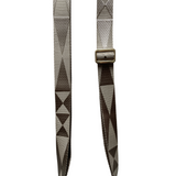 Taupe széles nyakbaakasztó - arany karabinerrel