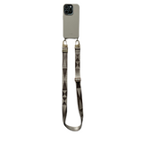 Taupe széles nyakbaakasztó - arany karabinerrel