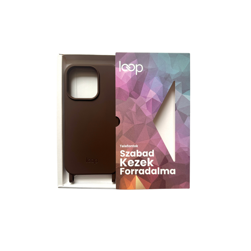 Csokibarna telefontok - karabiner előkészítéssel