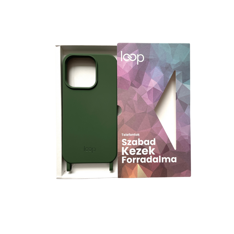 Fűzöld telefontok - karabiner előkészítéssel