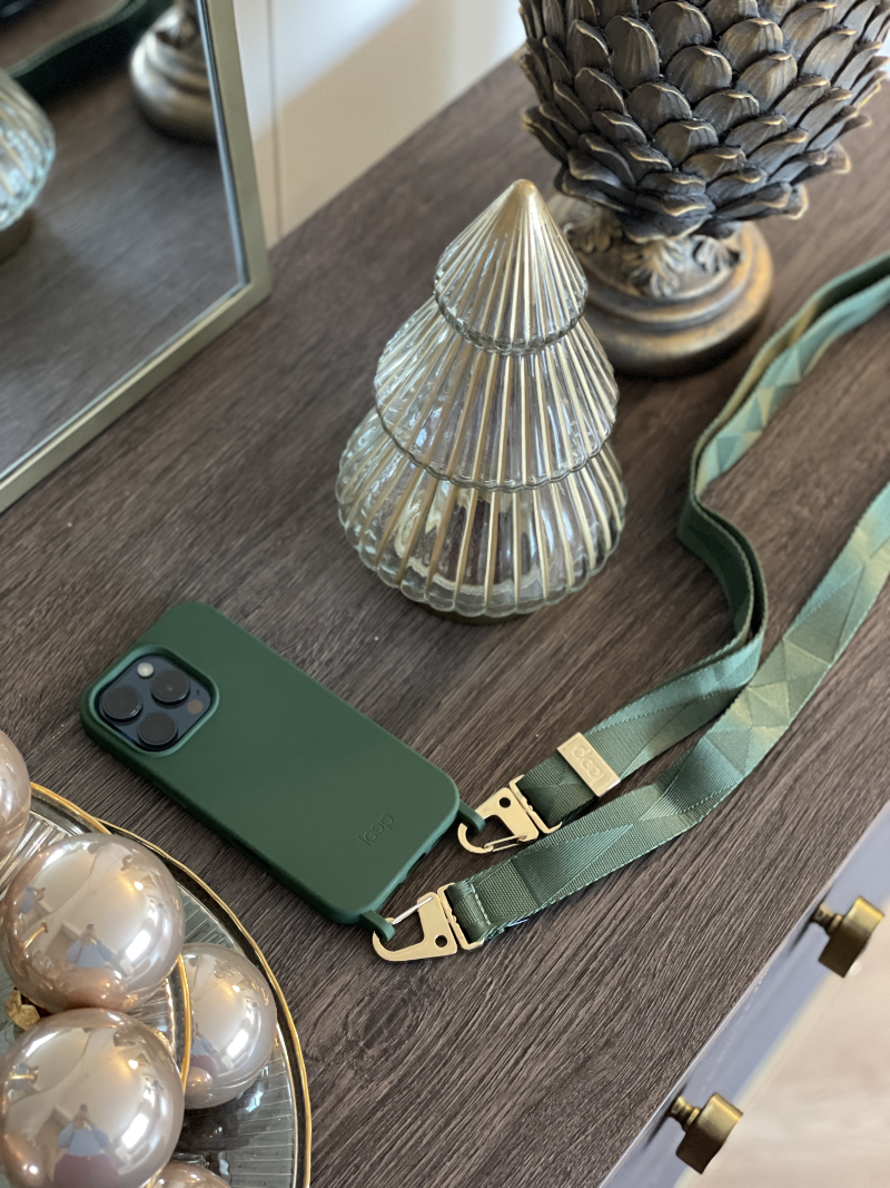 Fűzöld telefontok - karabiner előkészítéssel