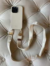 Törtfehér telefontok - karabiner előkészítéssel